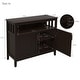 preview thumbnail 5 of 3, Moda Kitchen Storage Sideboard And Buffet Server Cabinet Brown