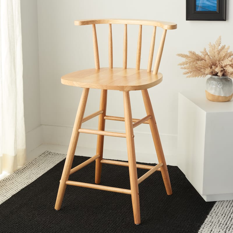 SAFAVIEH Eveline 25-inch Counter Stool - 21 In. W x 17 In. D x 34 In. H - 21Wx17Dx34H - Natural