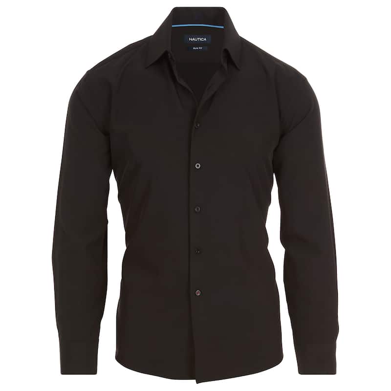 Nautica Men's Wrinkle-Resistant Performance Dress Shirt - Slim Fit