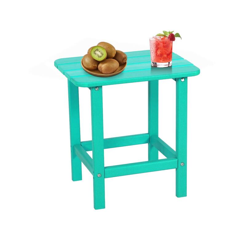 Aoodor Outdoor Adirondack Side Table HDPE End Table - 18"×14.5"