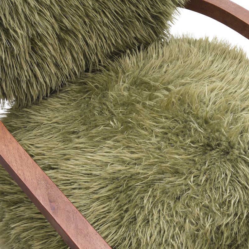 Furniture of America Lumir Modern 28-inch Faux Fur Accent Arm Chair