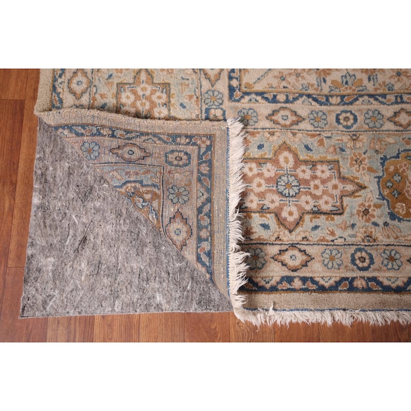 Kashan Signed Persian Area Rug Handmade Wool Carpet - 8'5"x 12'1"