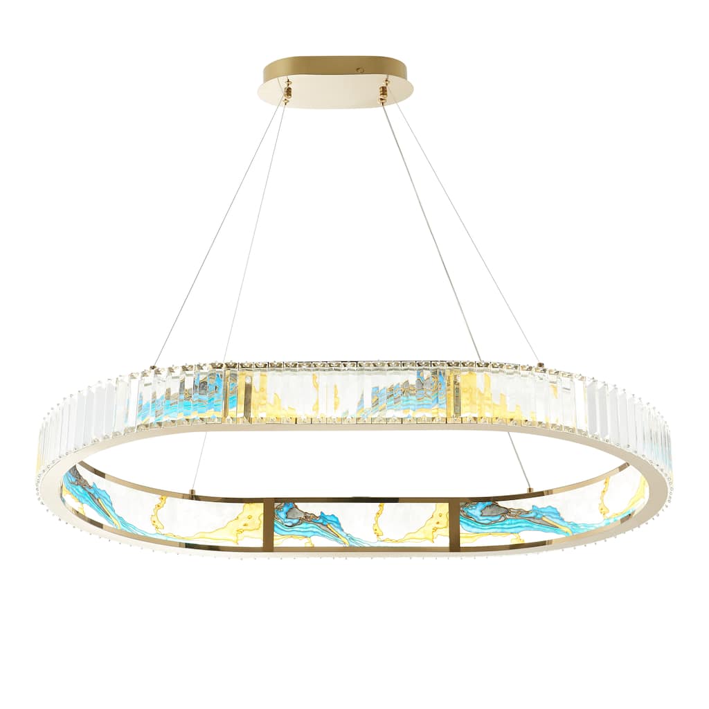 Boeseman's Colorful Dimmable Integrated LED Adjustable Chandelier