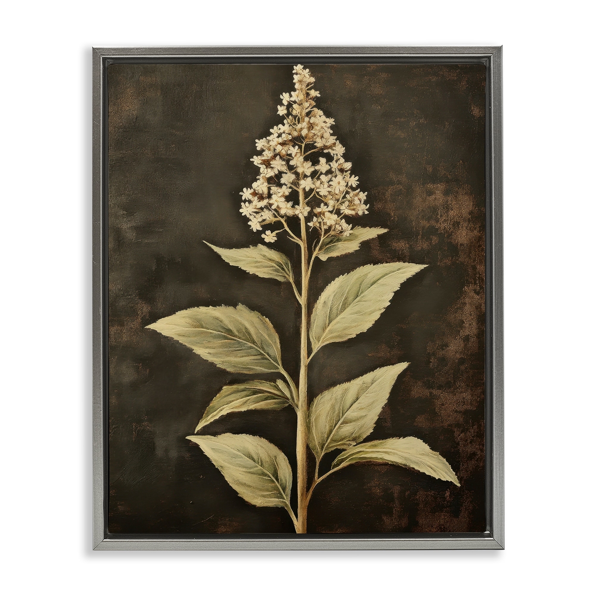 Stupell Weathered Flower Portrait Framed Floater Canvas Wall Art Design By Petal Prints Design