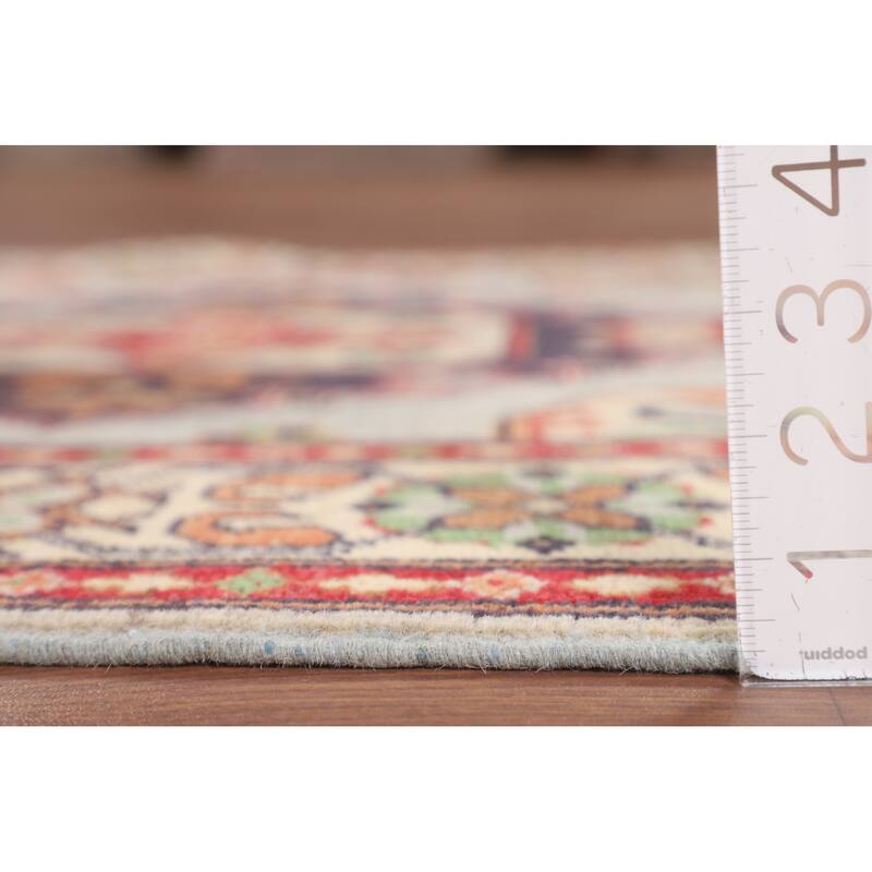 Kazak Oriental Foyer Rug Handmade Wool Carpet - 3'5" x 4'10"