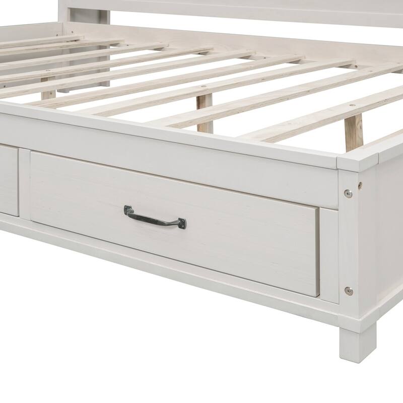 Modern Wooden Daybed with 3 Storage Drawers and USB Ports