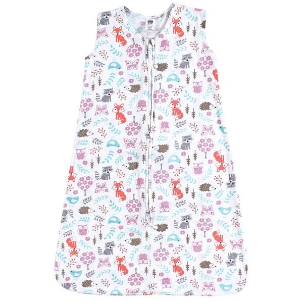 slide 1 of 1, Hudson Baby Infant Girl Cotton Sleeveless Wearable Sleeping Bag, Sack, Blanket, Woodland Fox 12-18 Months - Woodland Fox
