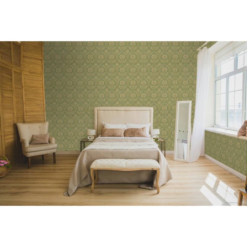 Galerie Wallcoverings Italian Classics 4 Collection Embossed Traditional Damask Vinyl on Non-woven Matte Wallpaper Roll