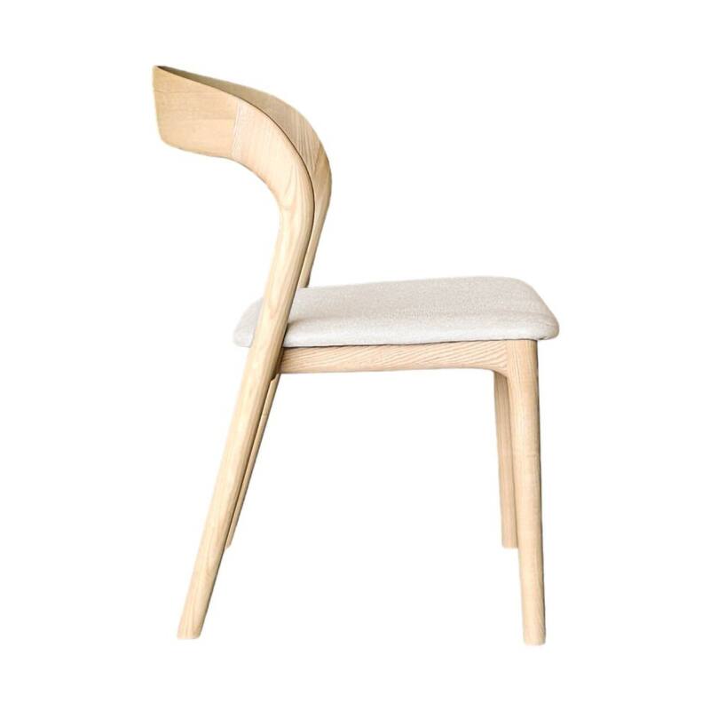 Java Ash Wood Upholstered Dining Chair (Set of 2)