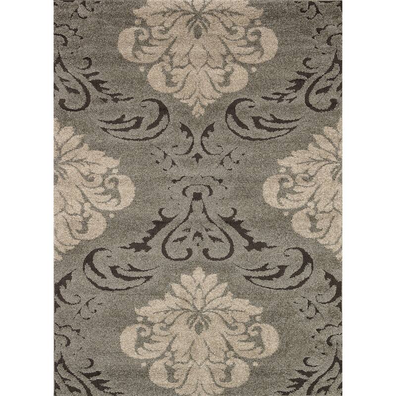 Alexander Home Julian Transitional Damask Shag Area Rug