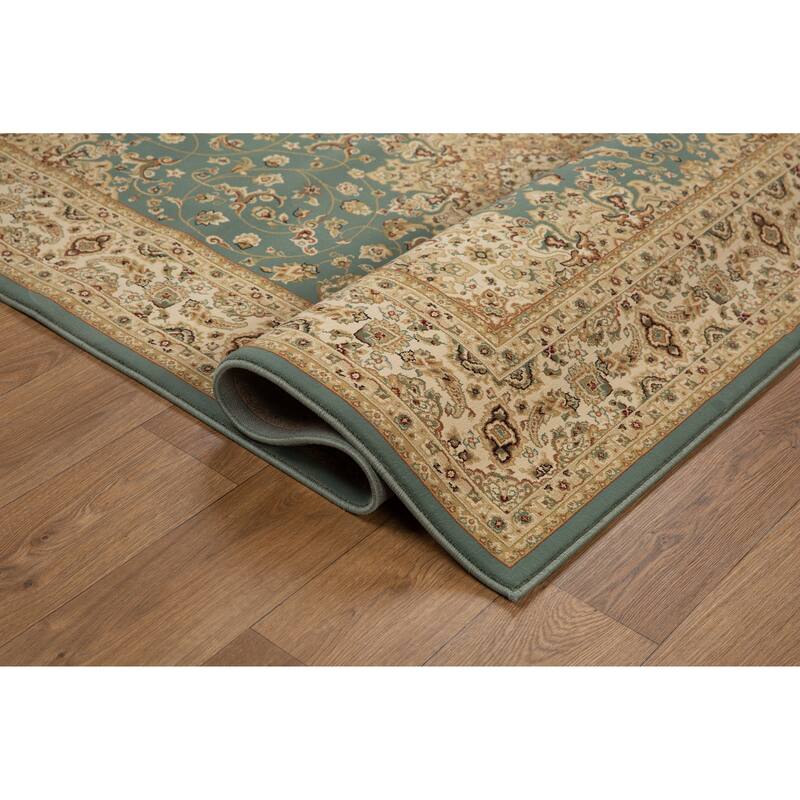 Izmir Collection Beige/Green Transitional Floral/Botanical Area Rug