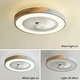 preview thumbnail 3 of 21, 22In Enclosed Low Profile Dimmable Ceiling Fan With Light Wood/Acrylic