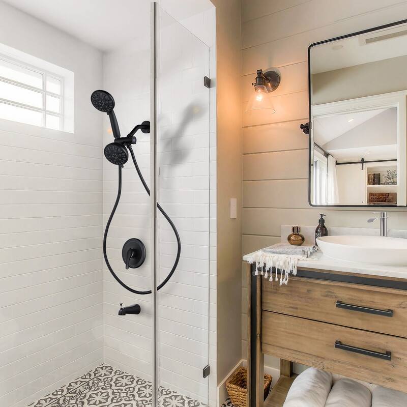 WOWOW Single-handle 7-Spray Dual Shower Head with Tub Spout