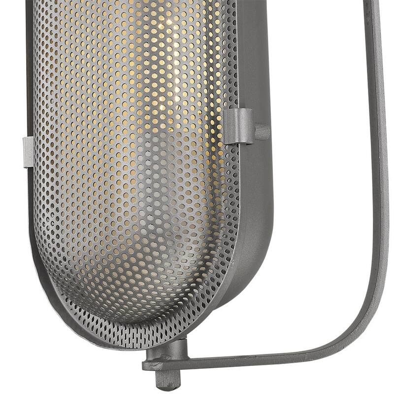 Grey Metal Plug-In Wall Sconce with Dual Adjustable Heads LED Ready - 8” x 29.50” x 7” (D x W x H)