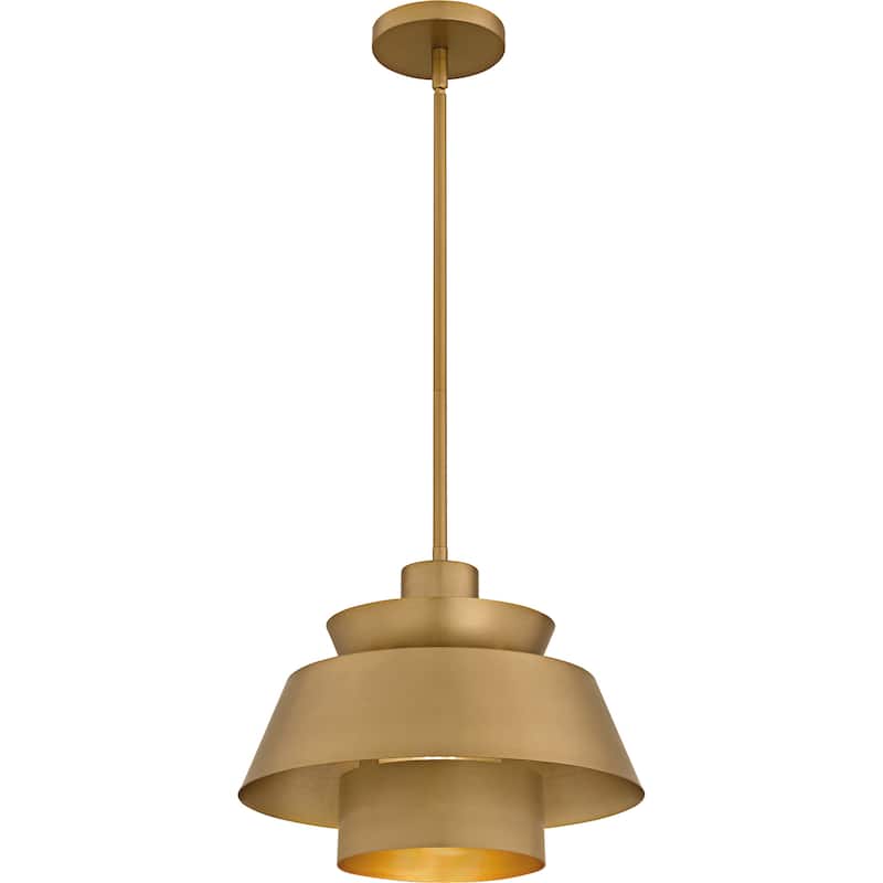 Lumi 1-Light Brushed Weathered Brass Pendant