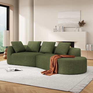 Christopher Knight Home - Olivia Curved Foam Sofa Set - 116"L