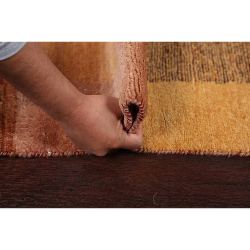 Geometric Gabbeh Kashkoli Oriental Area Rug Wool Hand-knotted Carpet - 3'1" x 5'4"