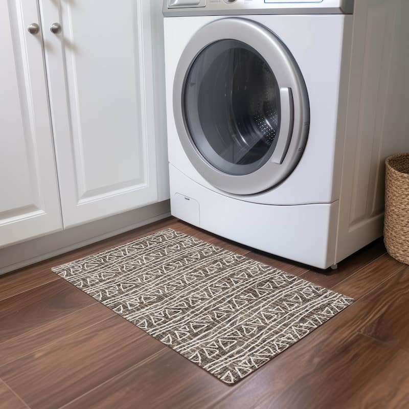 Machine Washable Indoor/ Outdoor Chantille Morrocan Boho Rug