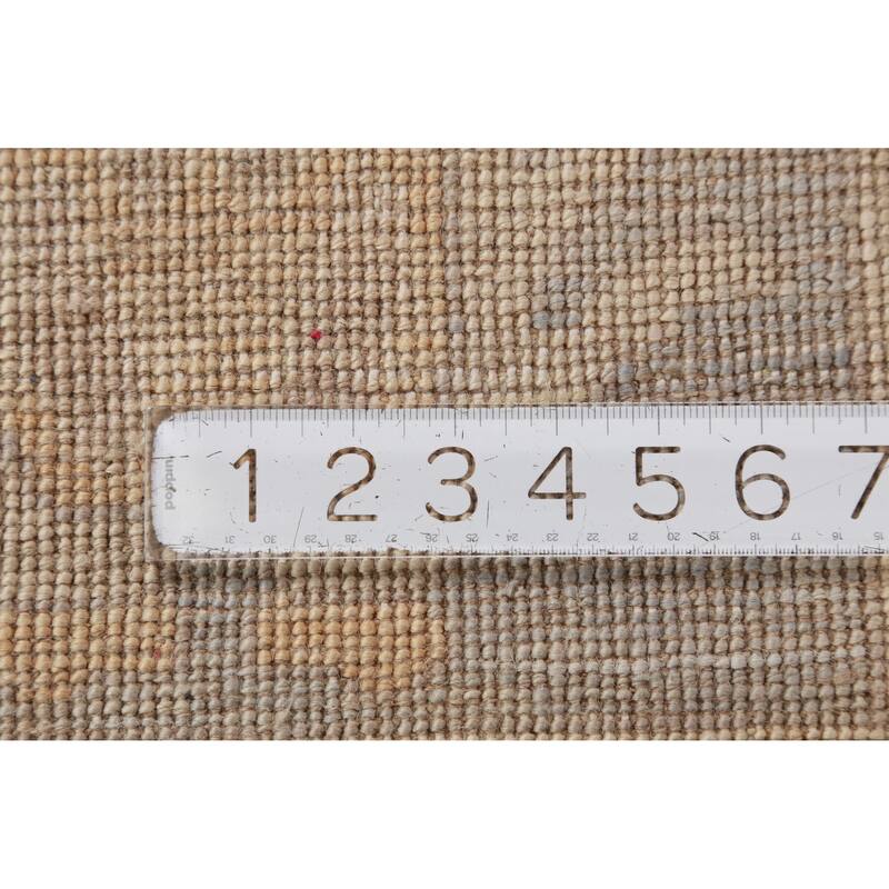 Hand Knotted Oriental 100% Wool Carpet Transitional All-Over Beige & Ivories Oushak Area Rug - 13' 8'' X 10' 1''