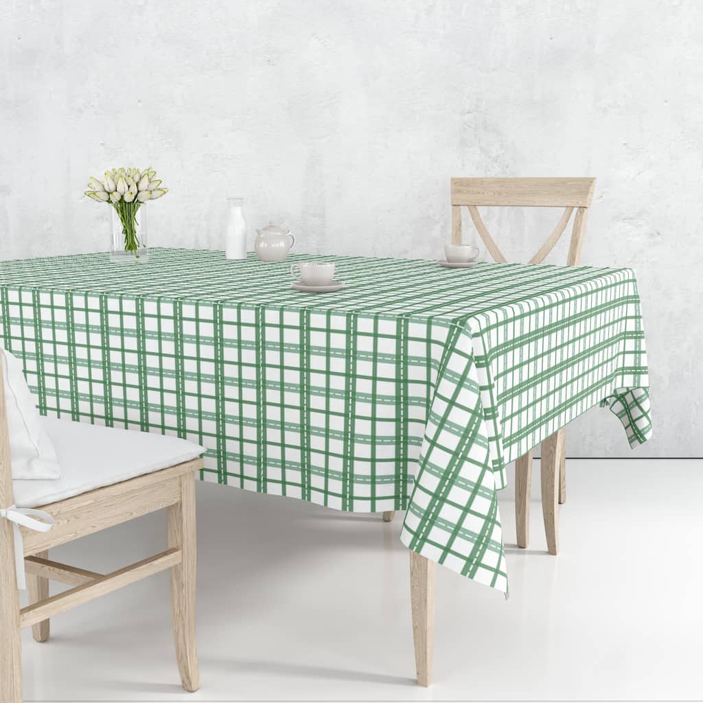 Fabstyles Winter Plaid High Quality Cotton Tablecloth