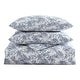 preview thumbnail 8 of 9, Tommy Bahama Pen And Ink Blue Cotton 3 Piece Duvet Cover Set