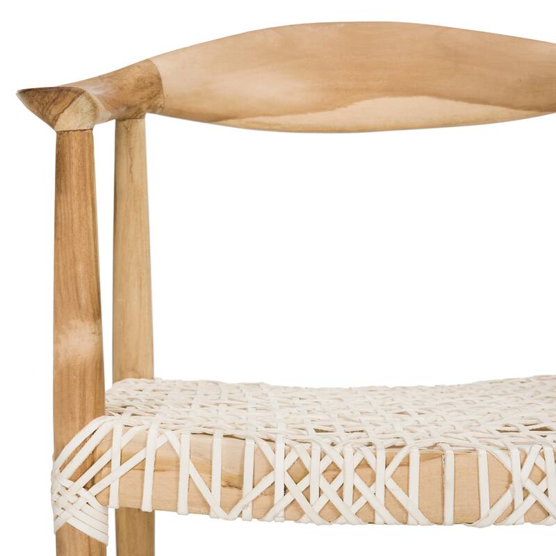 SAFAVIEH Trix Light Oak Arm Chair - 25Wx19Dx31H