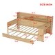 preview thumbnail 10 of 11, Wooden Twin Size Daybed with Storage Shelves, Twin Trundle and Desk, Natural