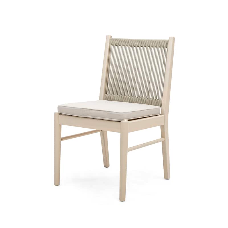 Cascade Outdoor Acacia Wood Dining Chairs With Cushions (Set of 2) by Christopher Knight Home
