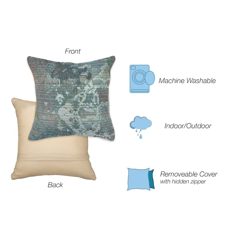 Liora Manne Marina Kermin Indoor/Outdoor Pillow Blue