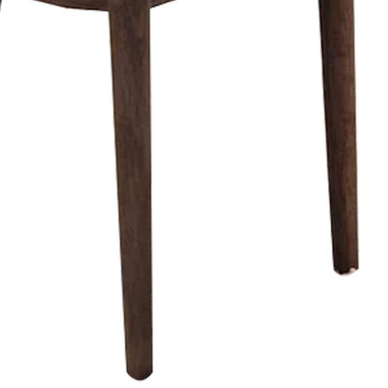 Brown/Gray Fabric Upholstered Wood Frame Dining Chair, Set of 2, Sturdy Dining Chair for Dining Rooms - 15.5