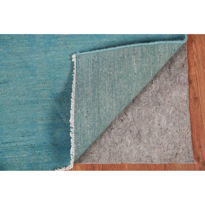 Light Blue Gabbeh Modern Rug Handmade Wool Carpet - 2'9" x 4'1"