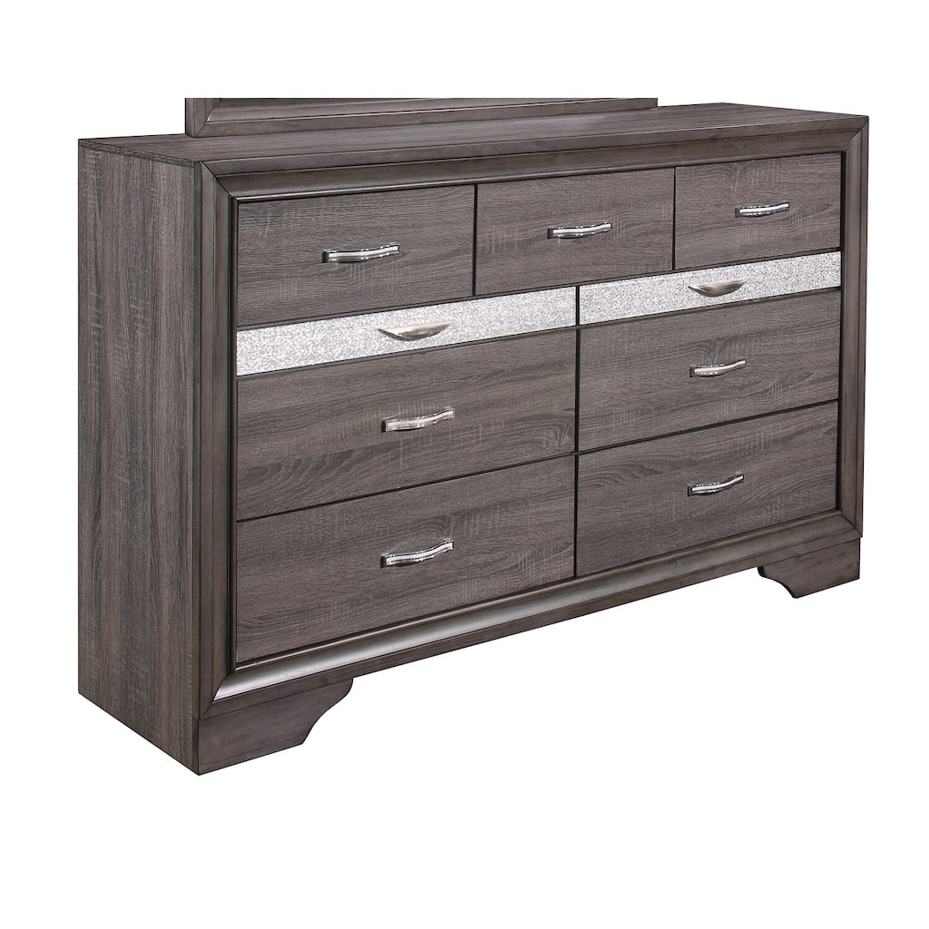 Seville 6-Drawer Dresser with Elegant Modern Style, Spacious Storage Drawers, and Durable Wood Construction