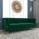 preview thumbnail 20 of 31, Contemporary Flared Arm Tufted Velvet Sofa with Gold Trim Legs