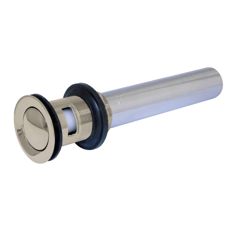 Kingston Brass Made To Match Brass Push Pop-Up Drain with Overflow - Polished Nickel