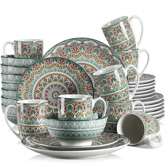 vancasso Mandala Bohemian Porcelain Dinnerware Set (Service for 4)