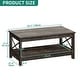 preview thumbnail 22 of 51, Moasis Farmhouse Coffee Table with Shelf, 2-Tier Center Table for Living Room