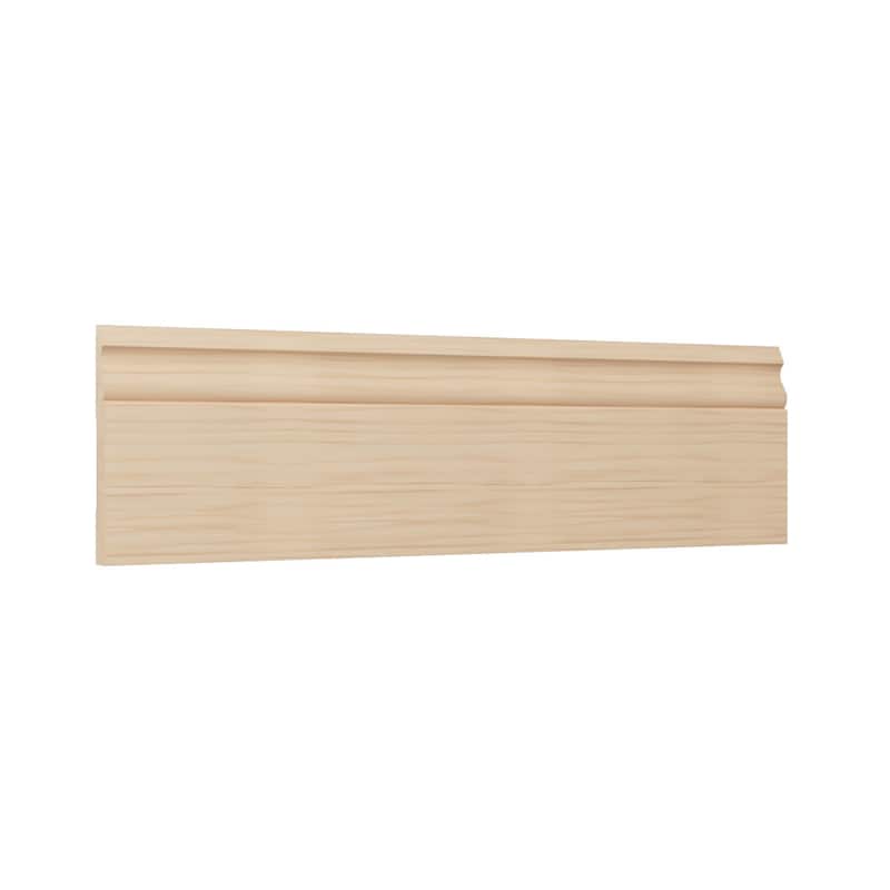 WM217: 9/16-in D x 5-1/4-in W x 96-in L Americraft Solid Hardwood Stain Grade Base Moulding