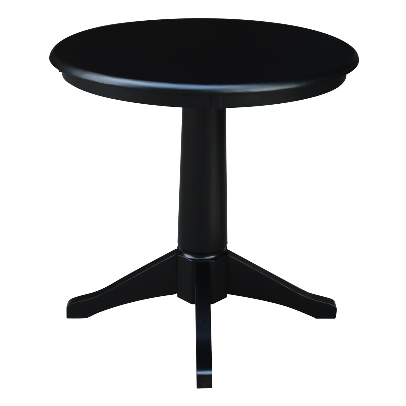 30 Round Top Pedestal Dining Table Black Overstock 22815503