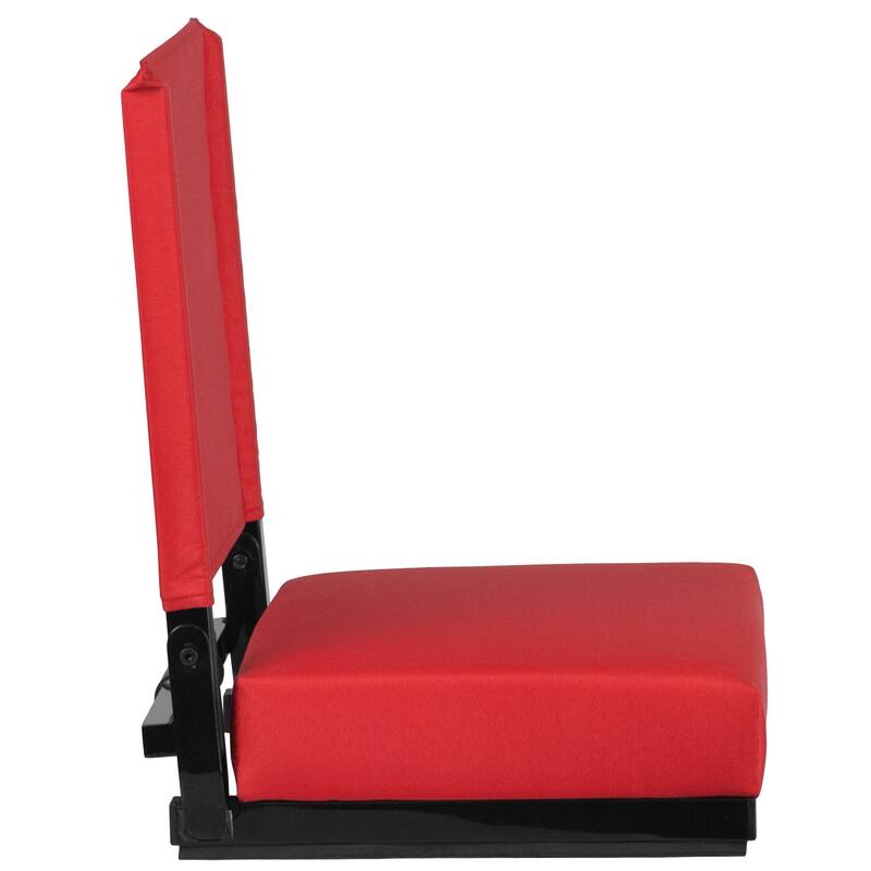 2 Pack 500 lb. Rated Lightweight Stadium Chair-Handle-Padded Seat