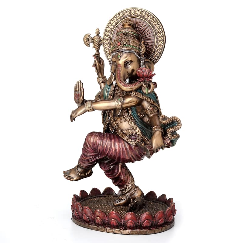 8.27" H 8" DANCING GANESHA (BRONZE) Cold Cast Bronze - 3.74"x5.51"x8.27"