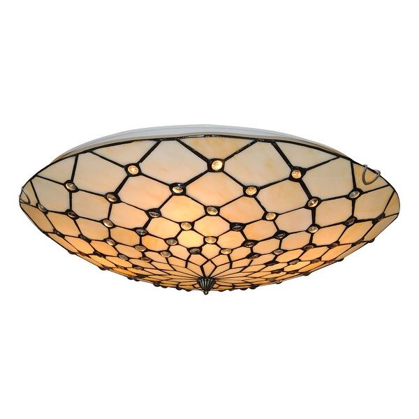 Flush Mount Stained Glass Lightnull