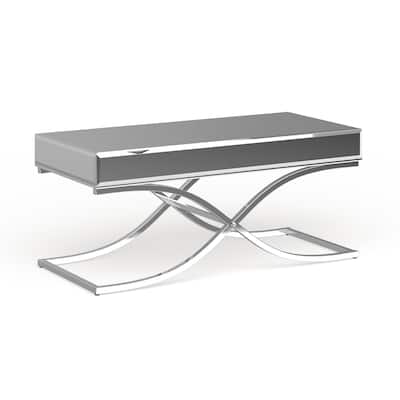 SEI Furniture Olivia Chrome Mirrored Coffee Table