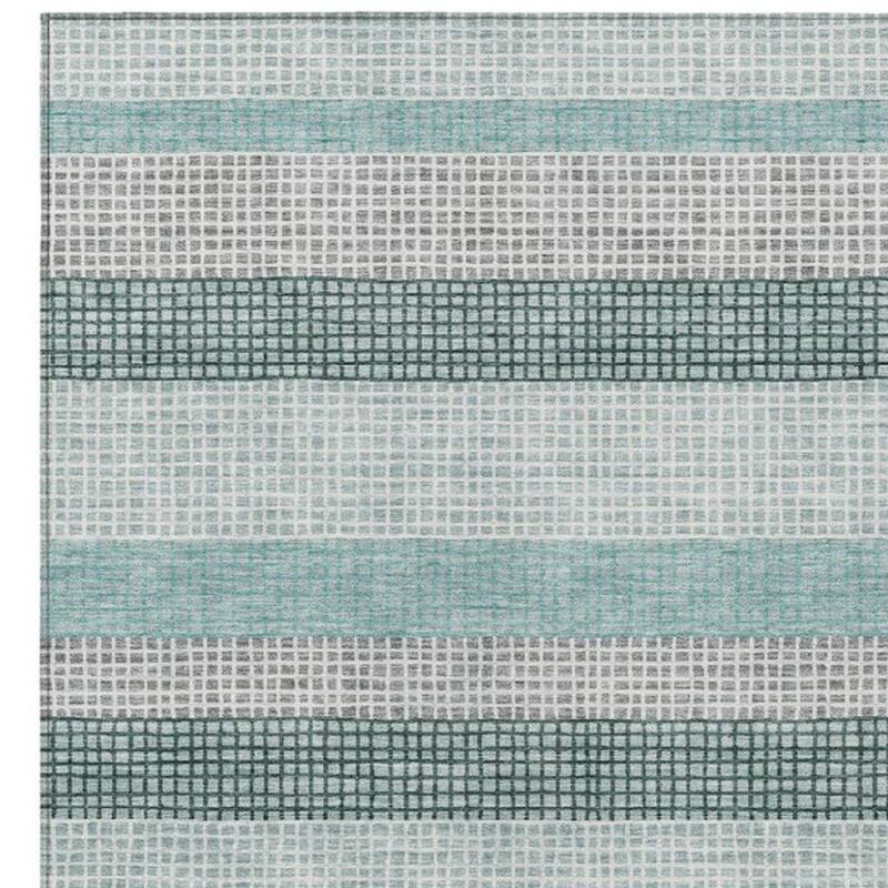 HomeRoots Striped Transitional Rectangle Outdoor Rug