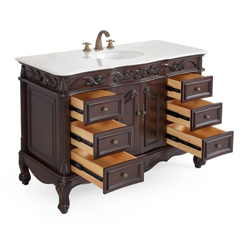 48" Benton Collection Beckham Classic Brown Bathroom Vanity