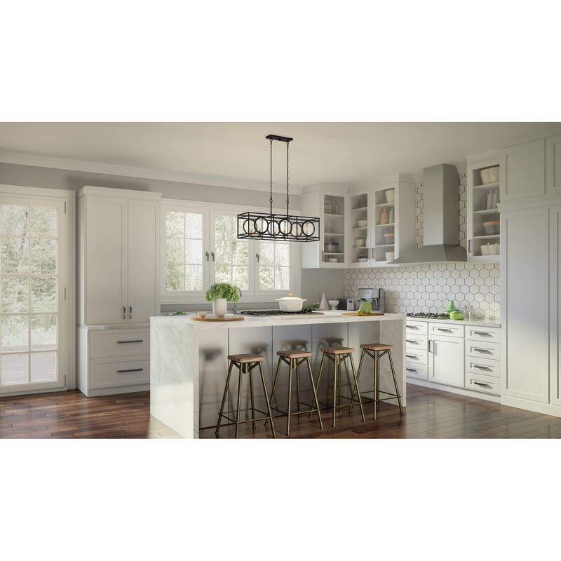 Chalamont 6-Light Earth Black Island Light - Earth Black