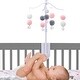 preview thumbnail 2 of 3, Bedtime Originals Blossom Pink/Gray Pom Pom Musical Baby Crib Mobile Soother Toy