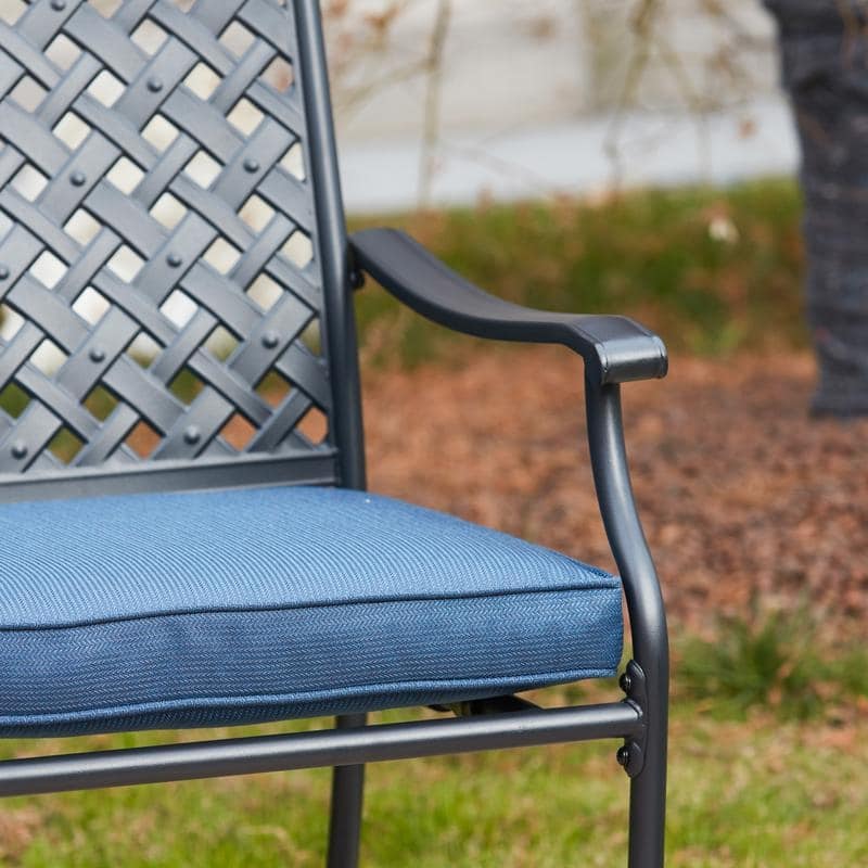 Patio Festival Outdoor Metal Dining Chair (Set of 4)