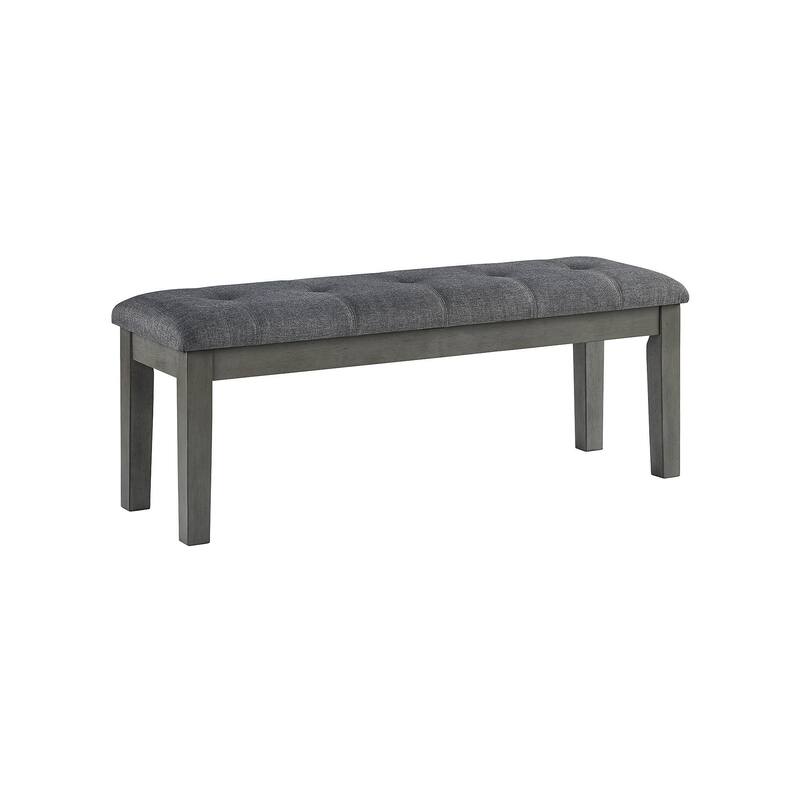 Hallanden Gray 50" Tufted Upholstered Dining Room Bench - 50"W x 17"D x 19"H