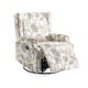 preview thumbnail 52 of 102, 29'' W Pattern Floral Swivel Manual Push Back Recliner Glider Chair