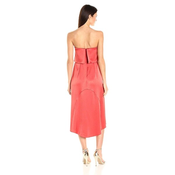 Halston Heritage Tiered Satin Midi Dress 2024 www.gemologytidbits